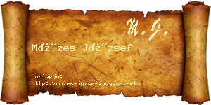Mózes József névjegykártya
